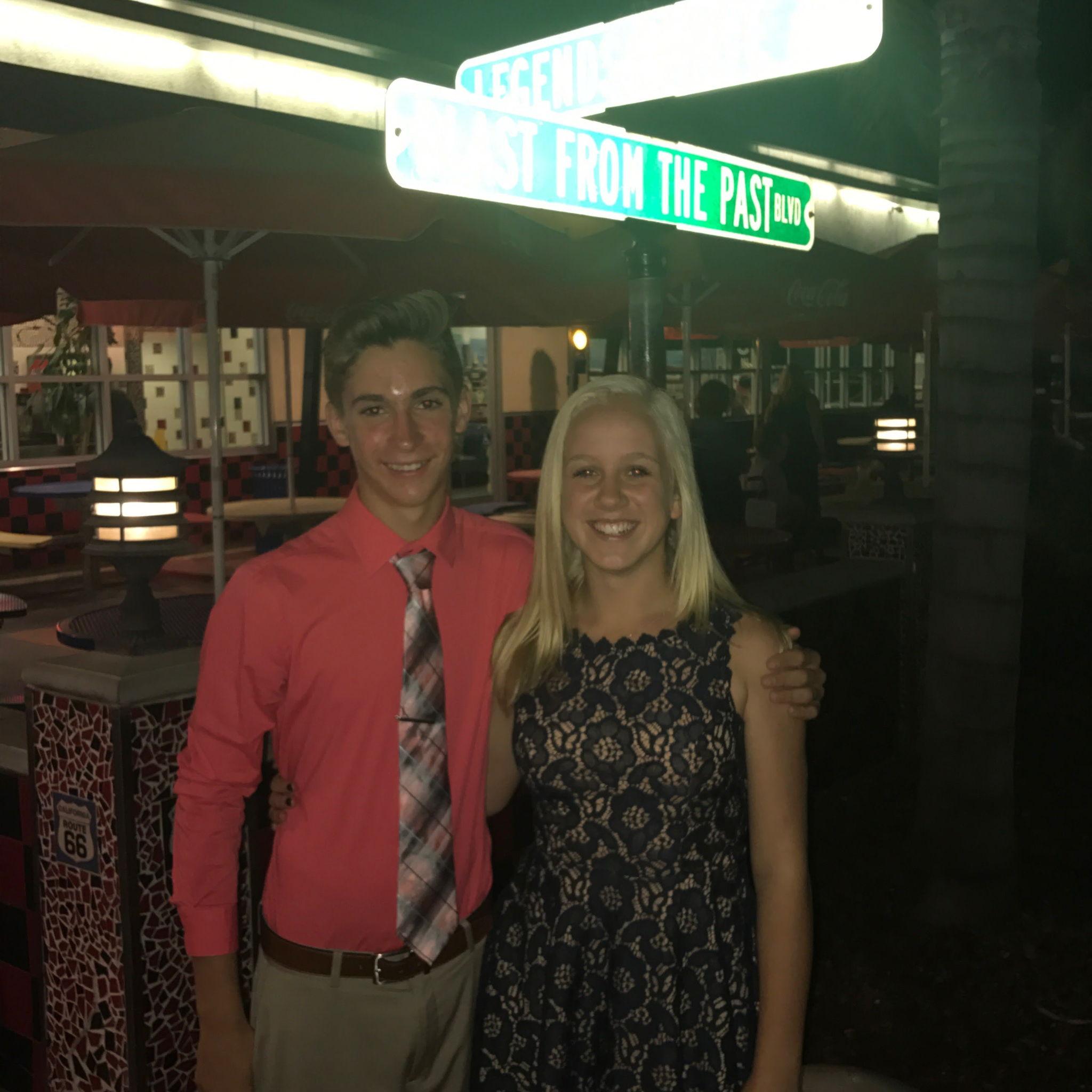 Eighth grade promotion! Hoping Trevor brings this shirt back for our wedding day