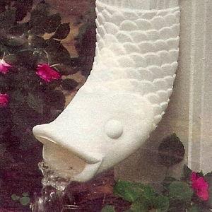 White trout spout for downspout