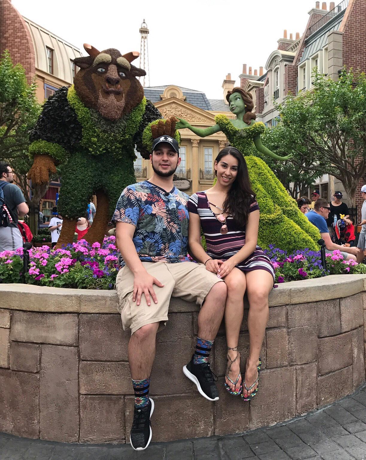 Celebrating our first anniversary at Disneyworld ♥