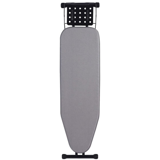 Deluxe Ironing Board with Heat Resistant Cover and Thicken Felt Pad, Heavy Sturdy Legs,Full Size Hanger Iron Board,Foldable (L-Grey)