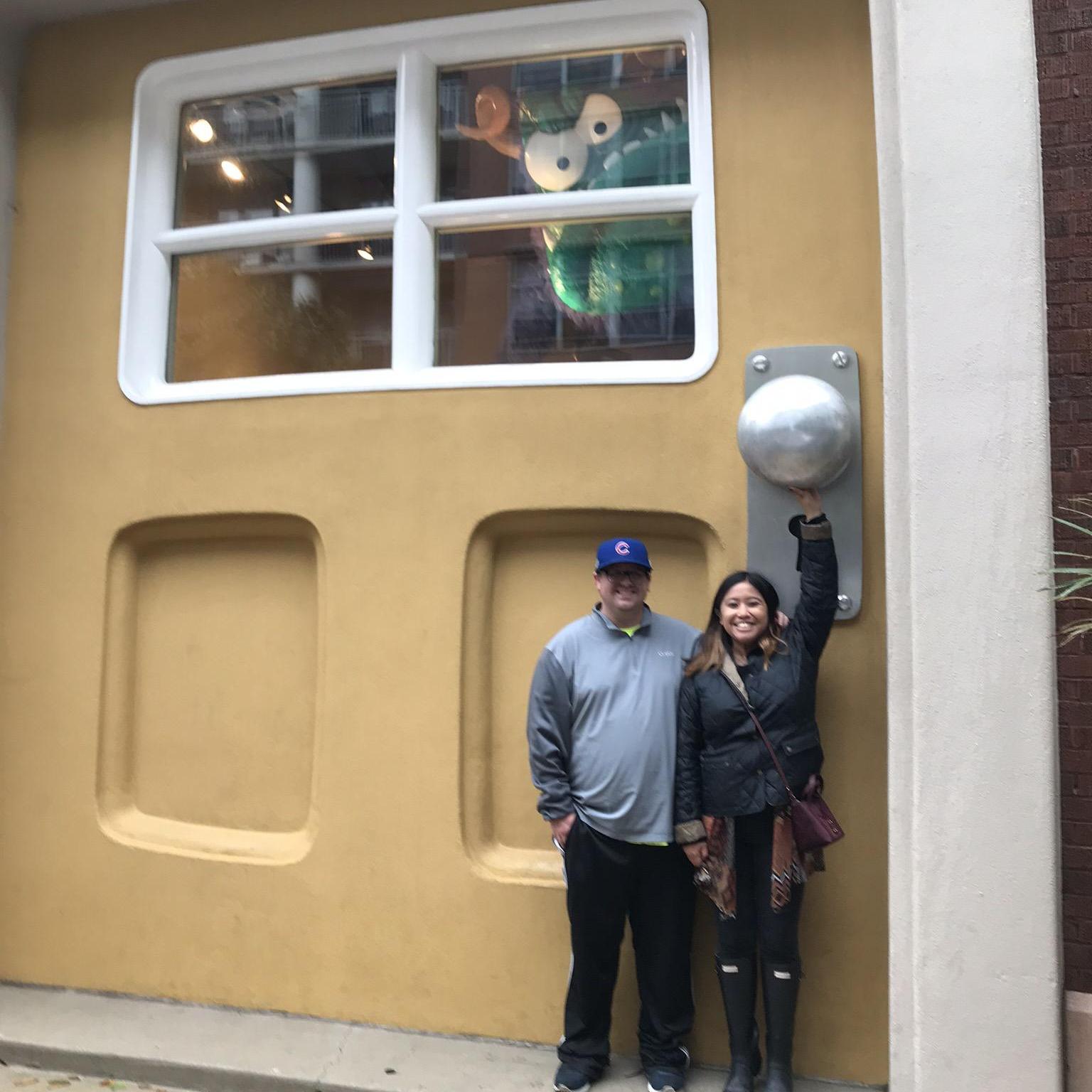 The famous giant door in our West Loop neighborhood!  Big Monster Toys!