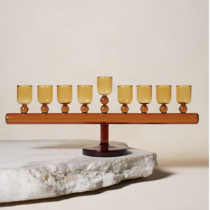 Glass Chanukiah