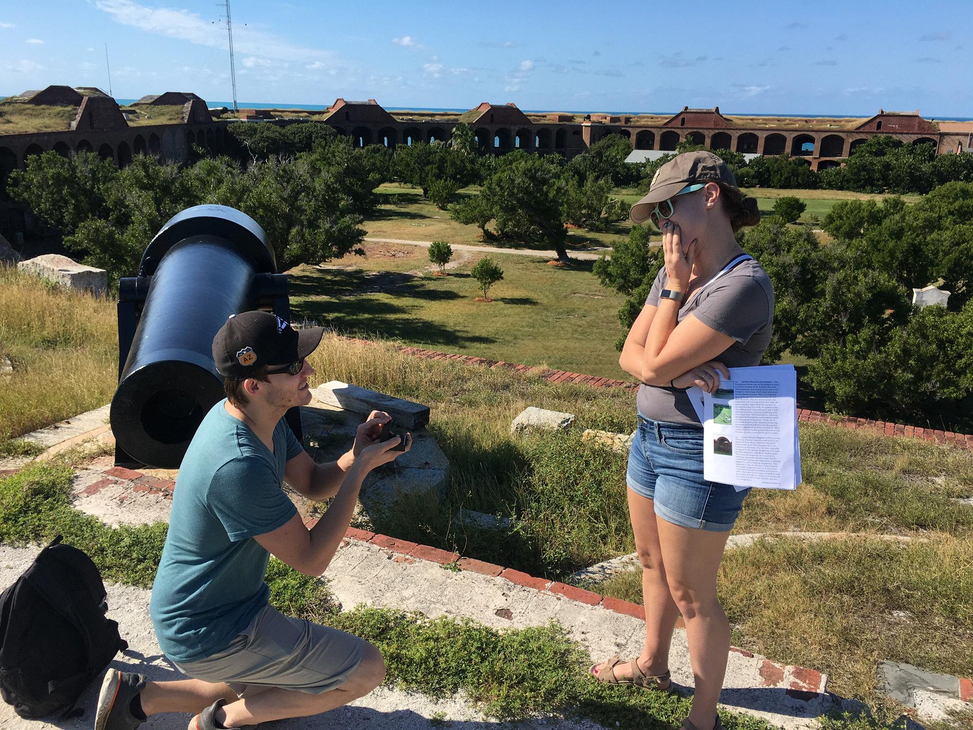 The proposal at Dry Tortugas!