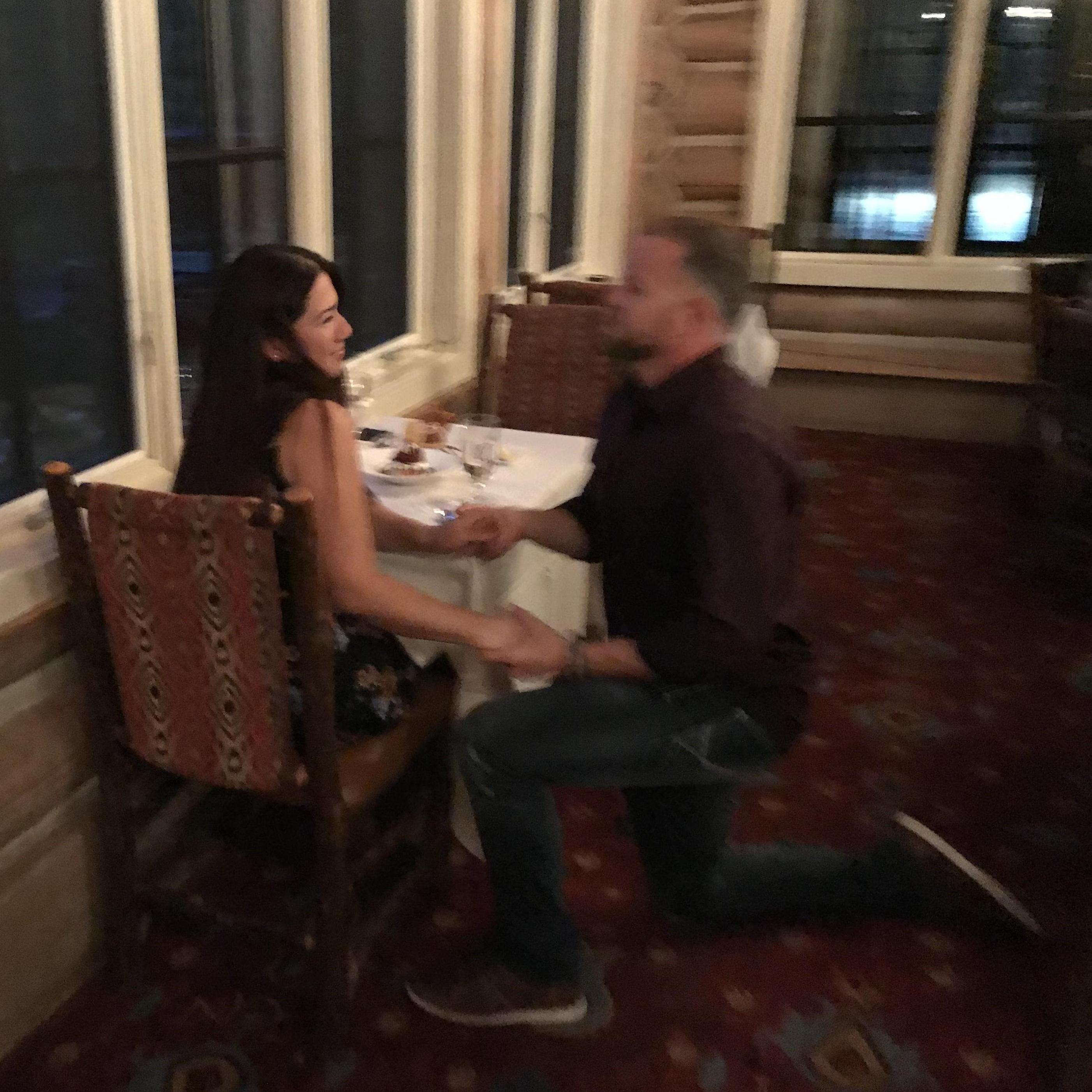 The sweetest proposal on a Colorado mountain restaurant!