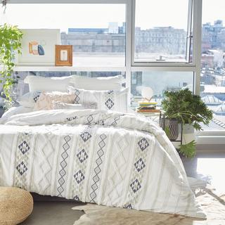 Chenille Geo Printed 3-Piece Comforter Set