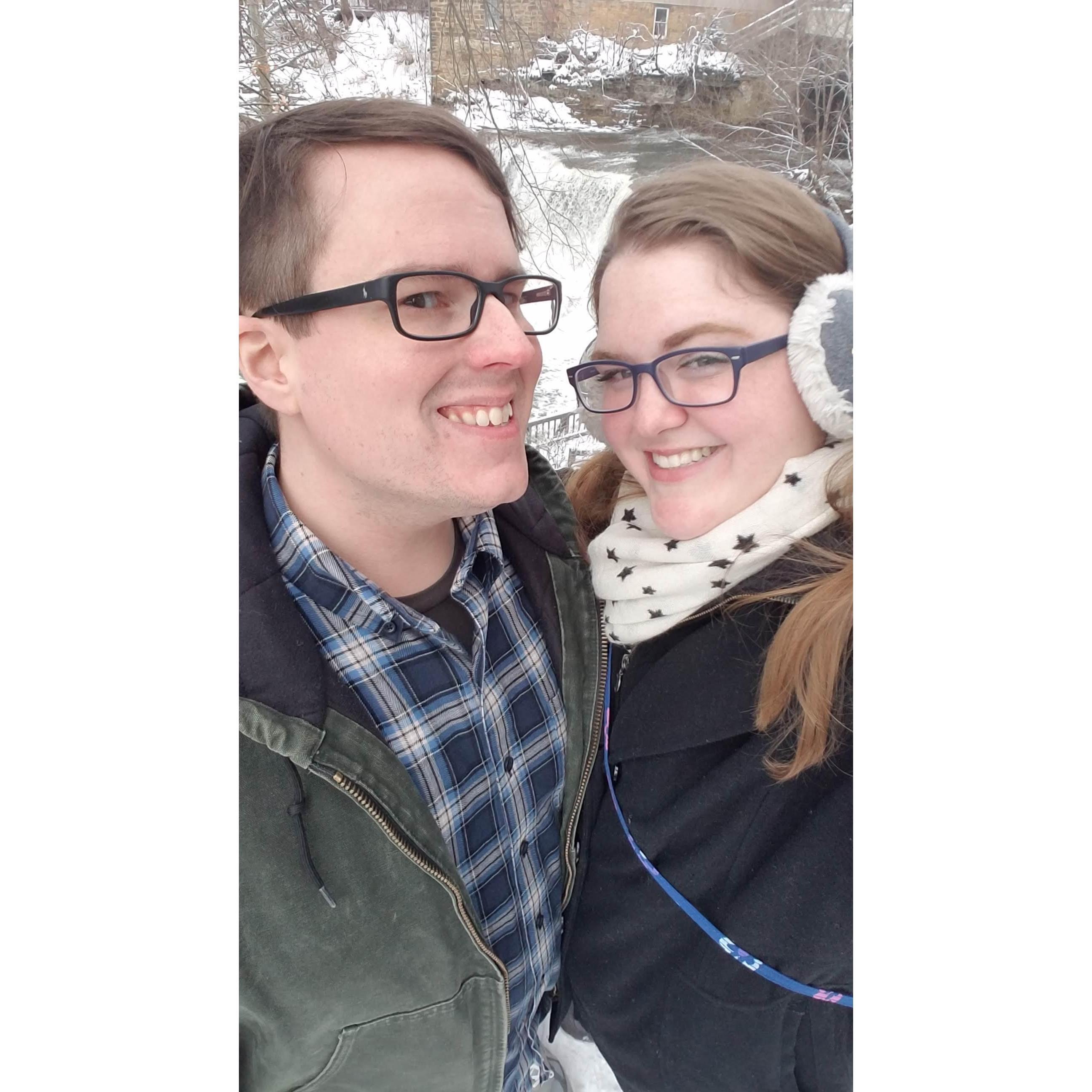 Cailey's first time visiting Chagrin Falls. We spent a bunch of time in a bookstore, visiting other little shops, and getting delicious burgers. February 2020