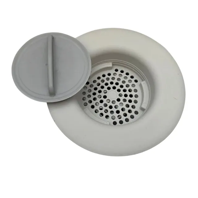 Flex Strainer Sink Strainer & Stopper 2N1 Fits Most 3.5” Drains & Disposals Gray 1PK