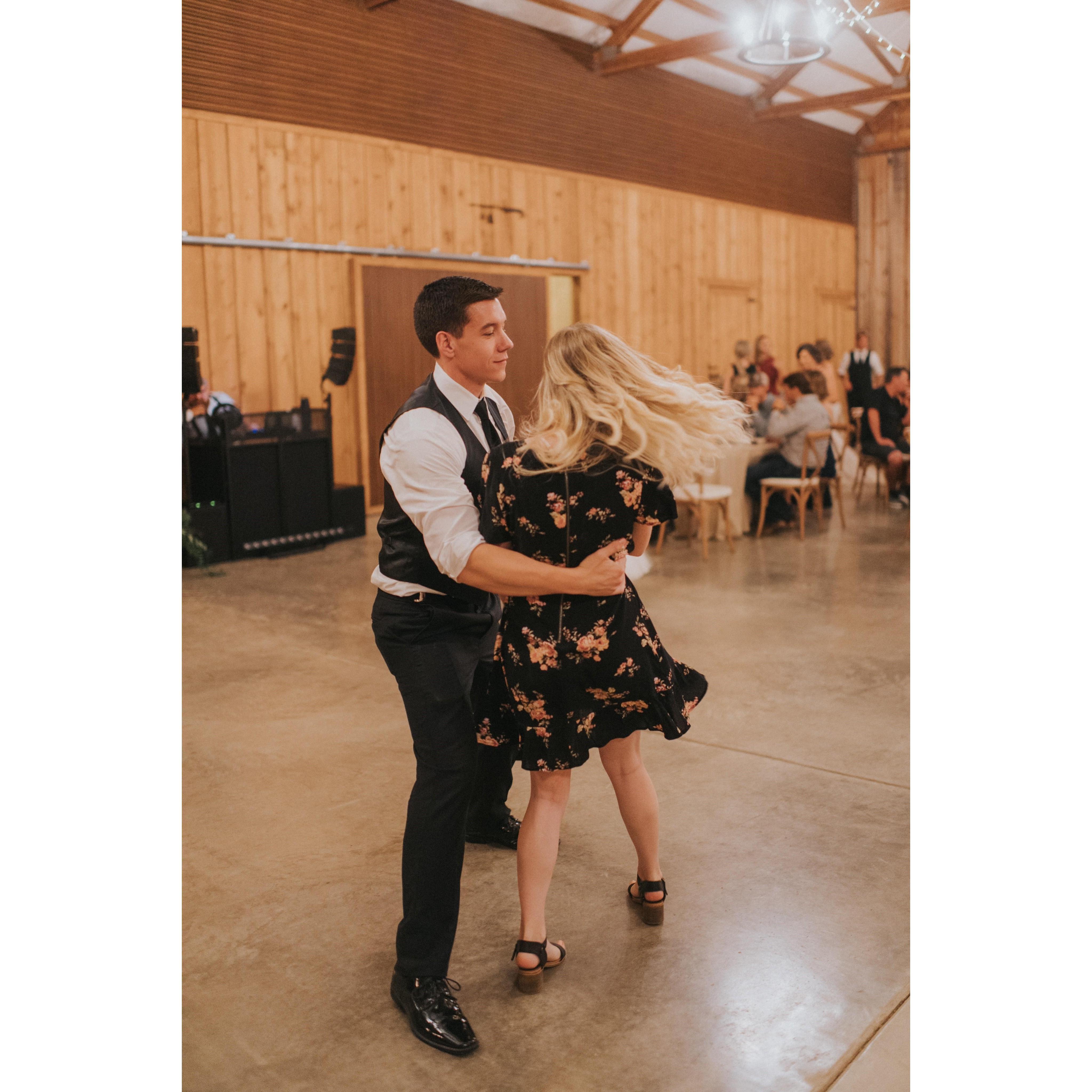 Us at the first wedding we went to together (Nate and Vanessa’s ☺️)
