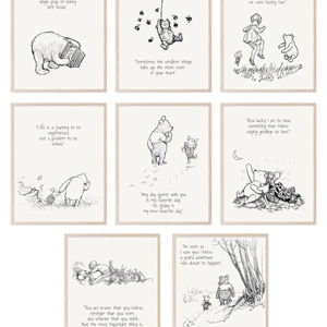 Prints - Winnie the Pooh Wall Art -Unframed 8 Pack (8x10)