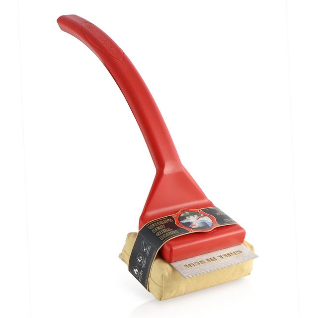 Grill Rescue BBQ Replaceable Scraper Cleaning Head, Bristle Free - Durable and Unique Scraper Tools for Cast Iron or Stainless-Steel Grates, Barbecue Cleaner (Grill Brush with Scraper)