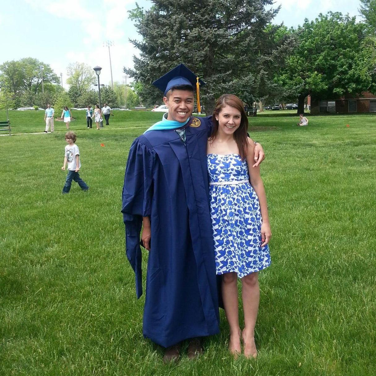 Tony's graduation from Marian University.