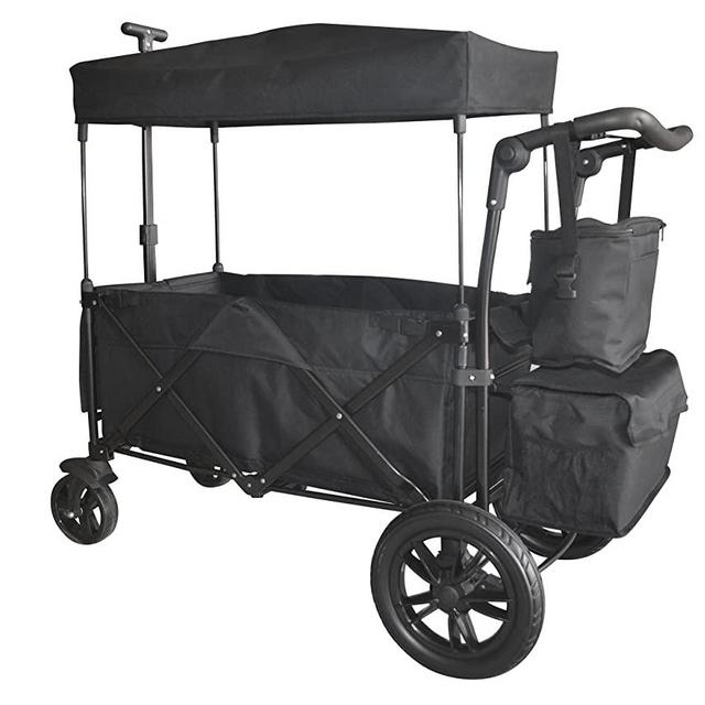 Black Push and Pull Handle/Foot Brake Folding Wagon Baby Stroller Utility CARTFREE Carrying Bag