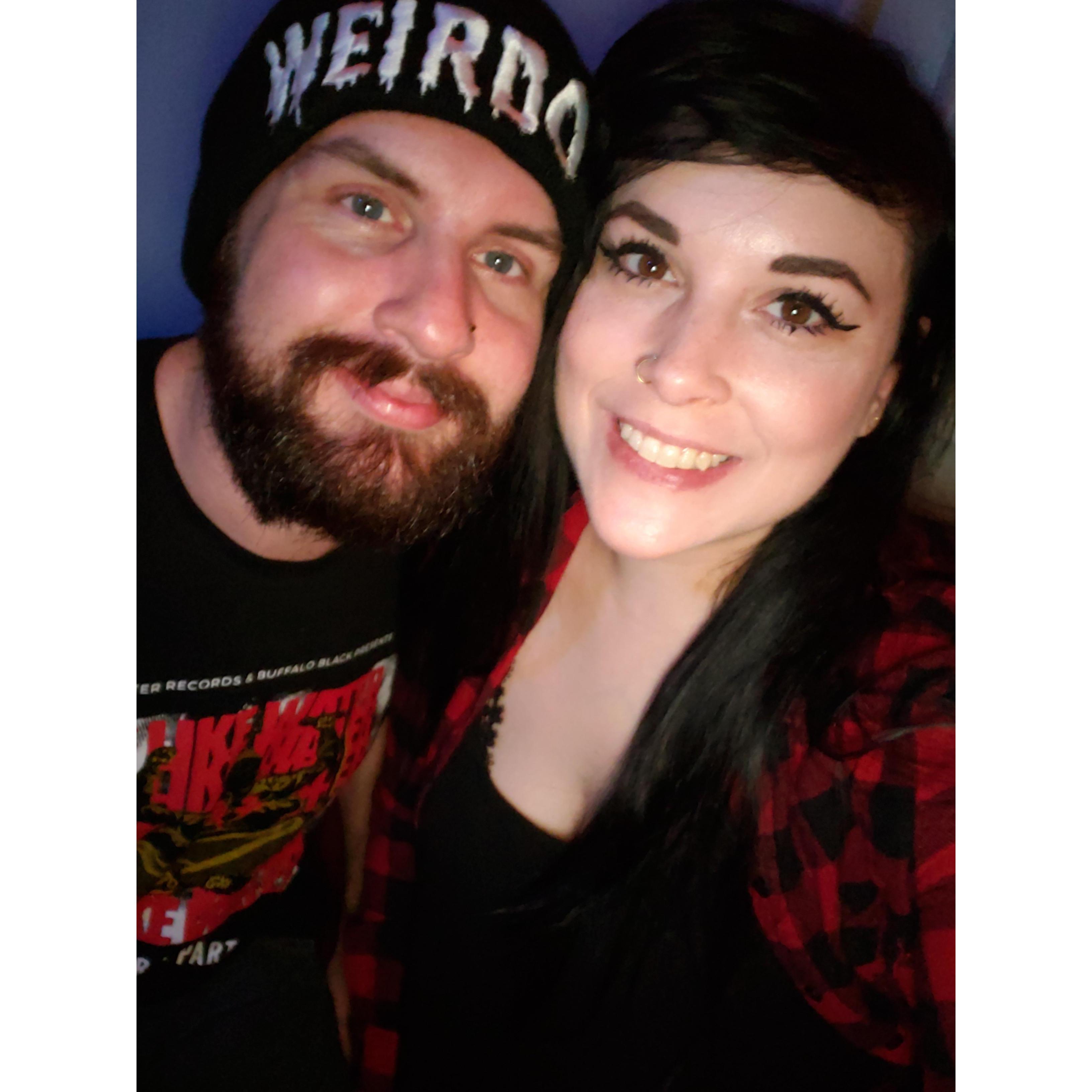 This is the night Dallas asked me to be his girlfriend! It was at a metal show, of course.