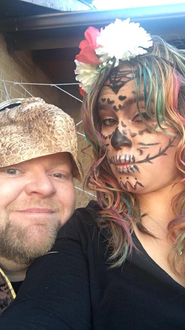 Kelsey did some fantastic makeup for Halloween!