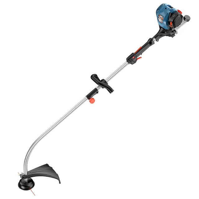 SENIX 4QL 26.5 cc Full Crank Gas Weed Wacker, String Trimmer and Edger Lawn Tool with Curved Shaft, Front D-Handle, Bump Feed, 17.7 Inch Cutting Width (GTC4QL-L)