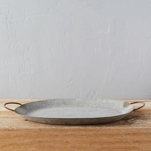 Galvanized Oval Tray Large