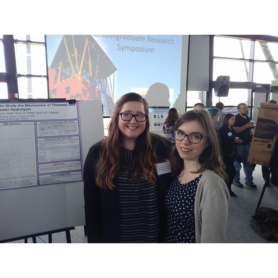 Michelle and Samantha during Samantha's research symposium at UW Bothell.