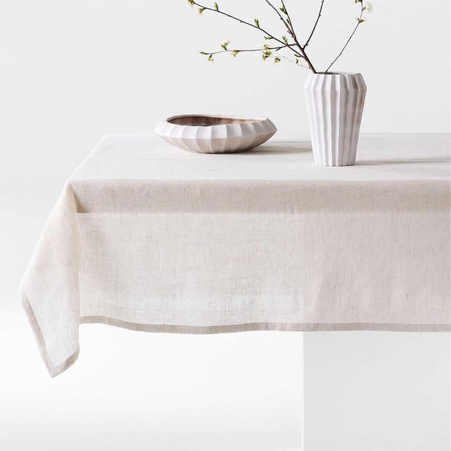 Torino 60"x120" Natural EUROPEAN FLAX ™ Linen Tablecloth