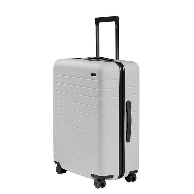 Away Medium Checked Luggage, Lightweight Hard Shell Suitcase with Spinner Wheels, Durable Rolling Luggage, TSA Lock, 26 Inch, Cloud Gray