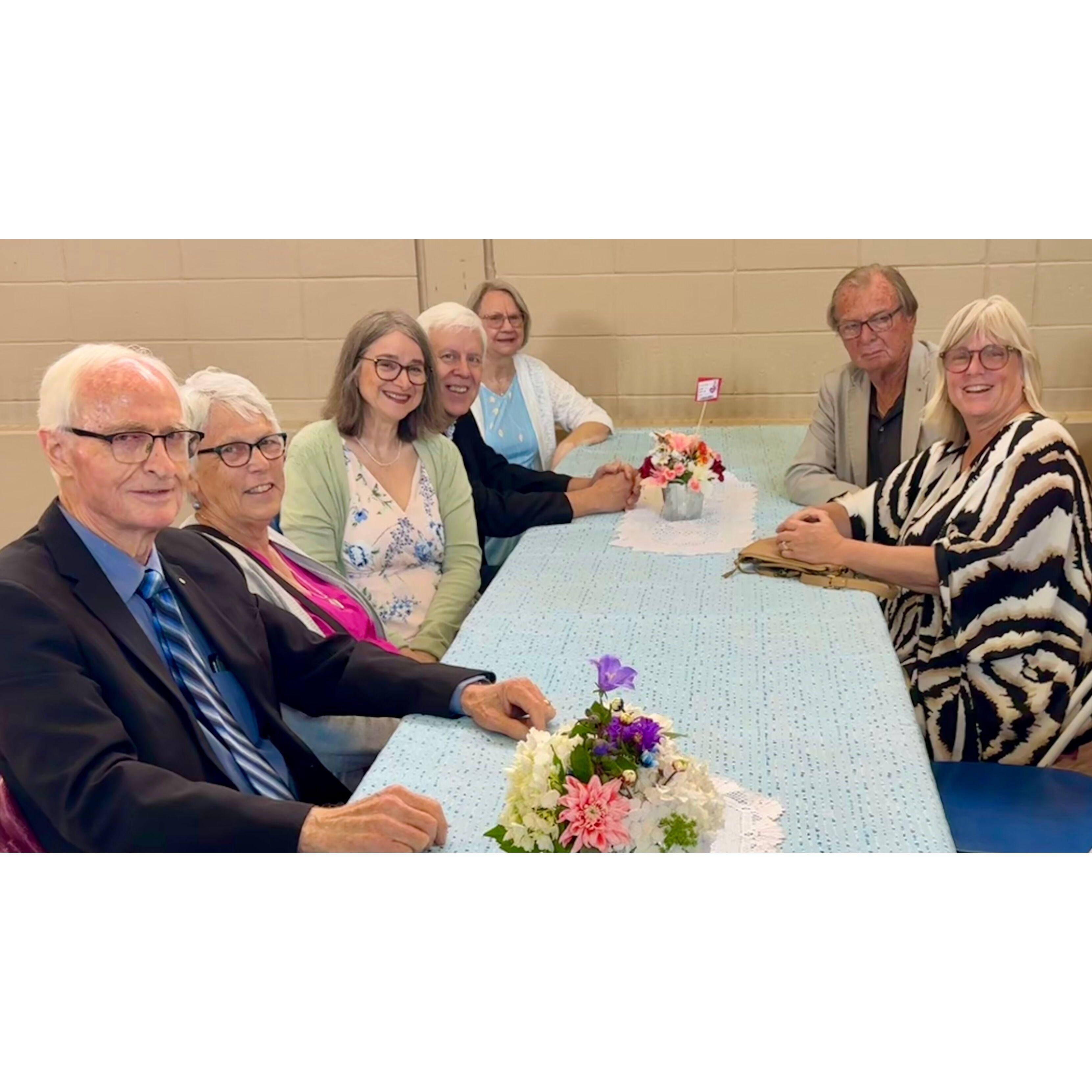 Neil, Ann, Rose, Andy, Brenda, Reg (Surrey Christian Writers) & Laura