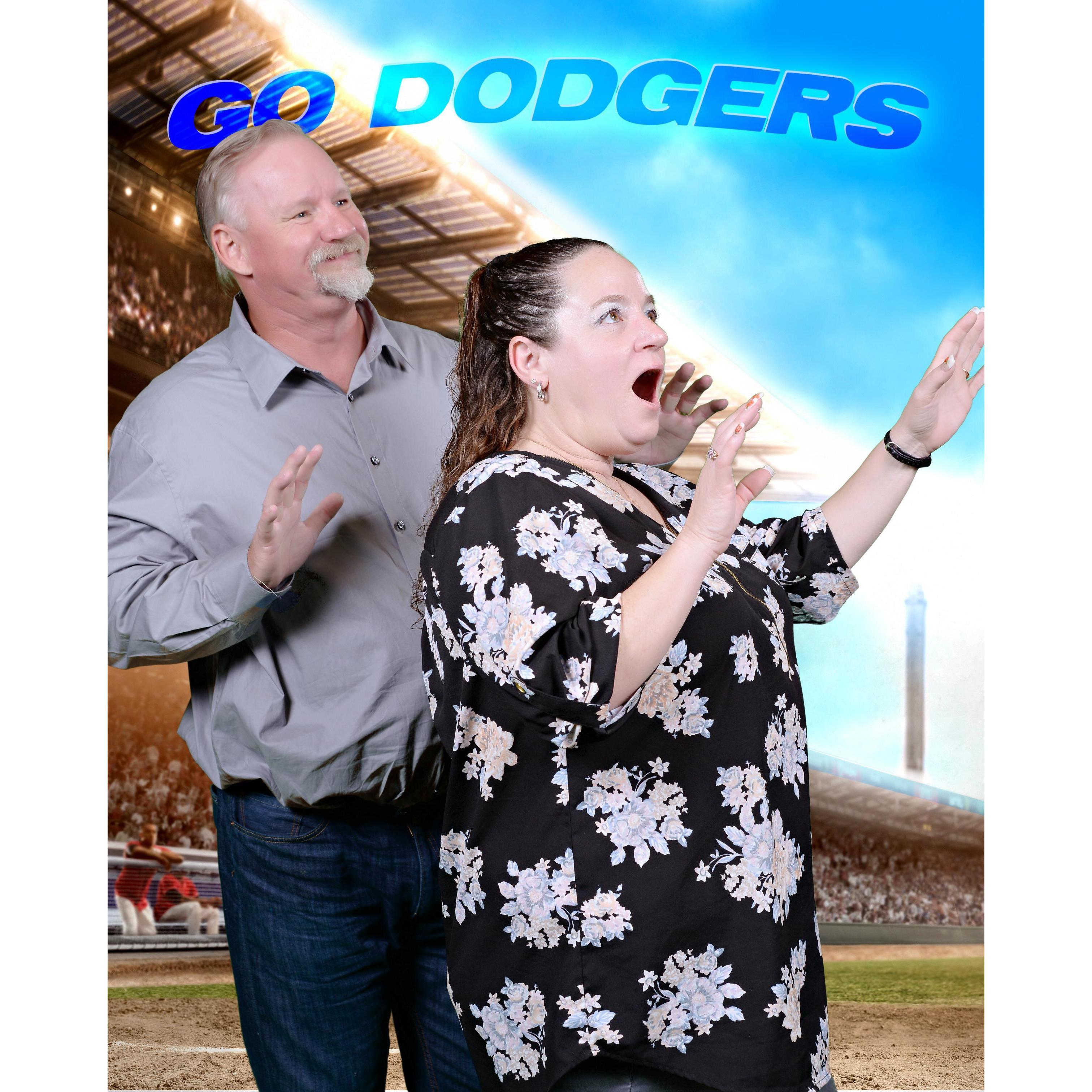 While we both love the Dodgers.  They did not capture John's enthusiasm.