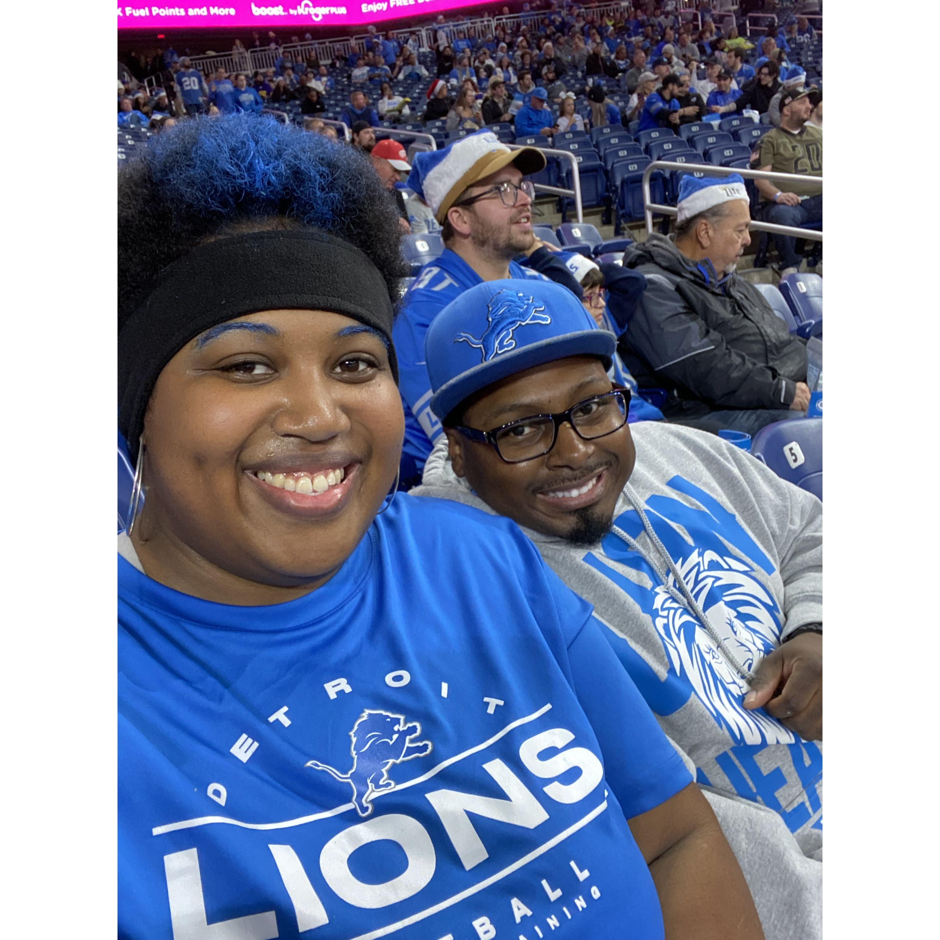 A surprise Christmas date for Terrance to the Lions game in December 2022! Needless to say, we had Lions Pride and they won against the Minnesota Vikings!