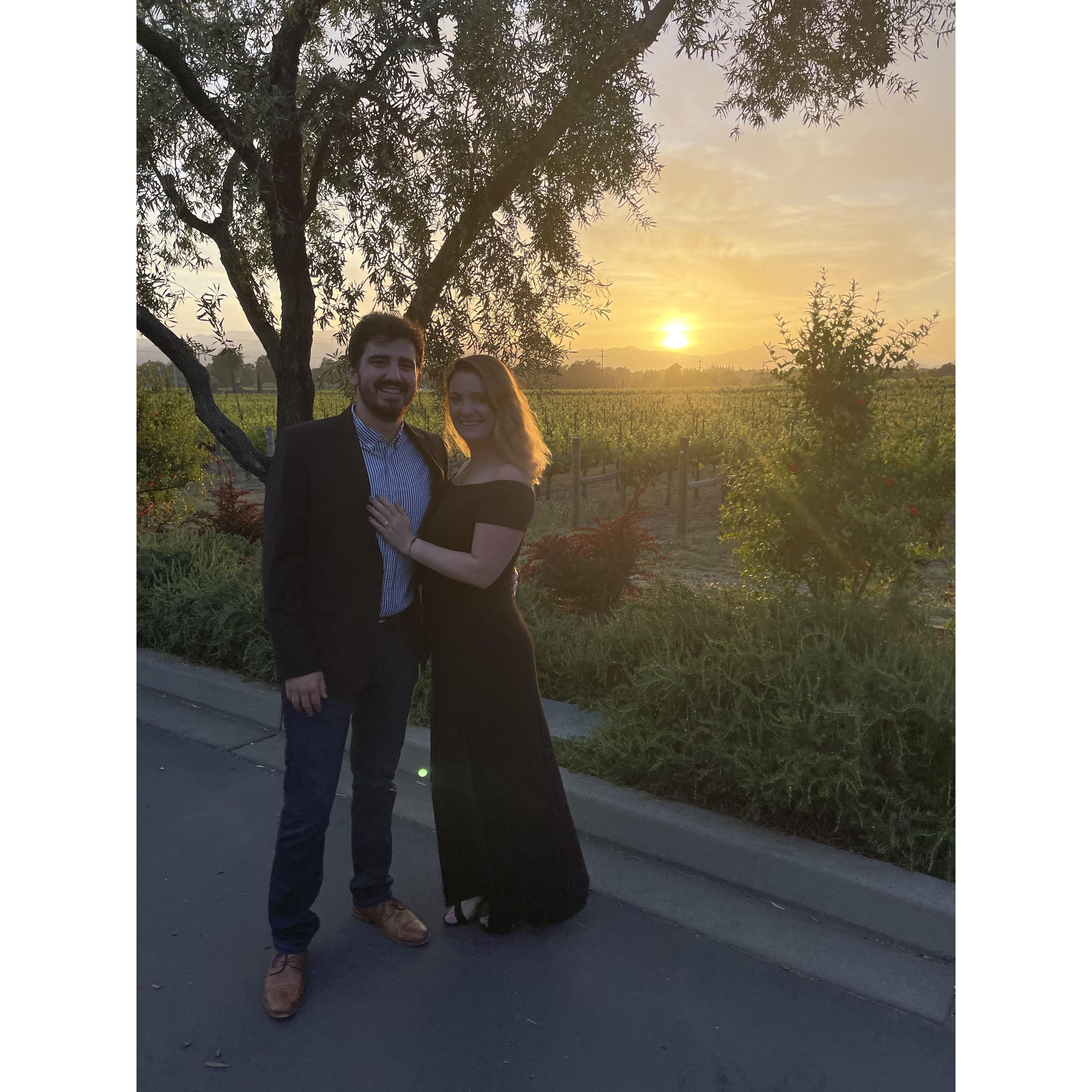 Celebrating Emily's Birthday in Napa Valley at Darioush Winery.