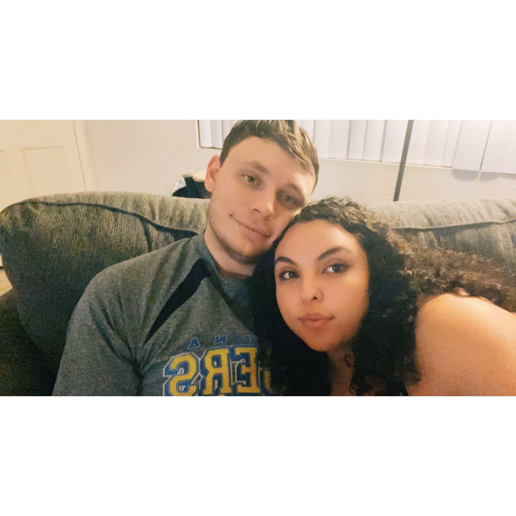 Us in our first apartment together!