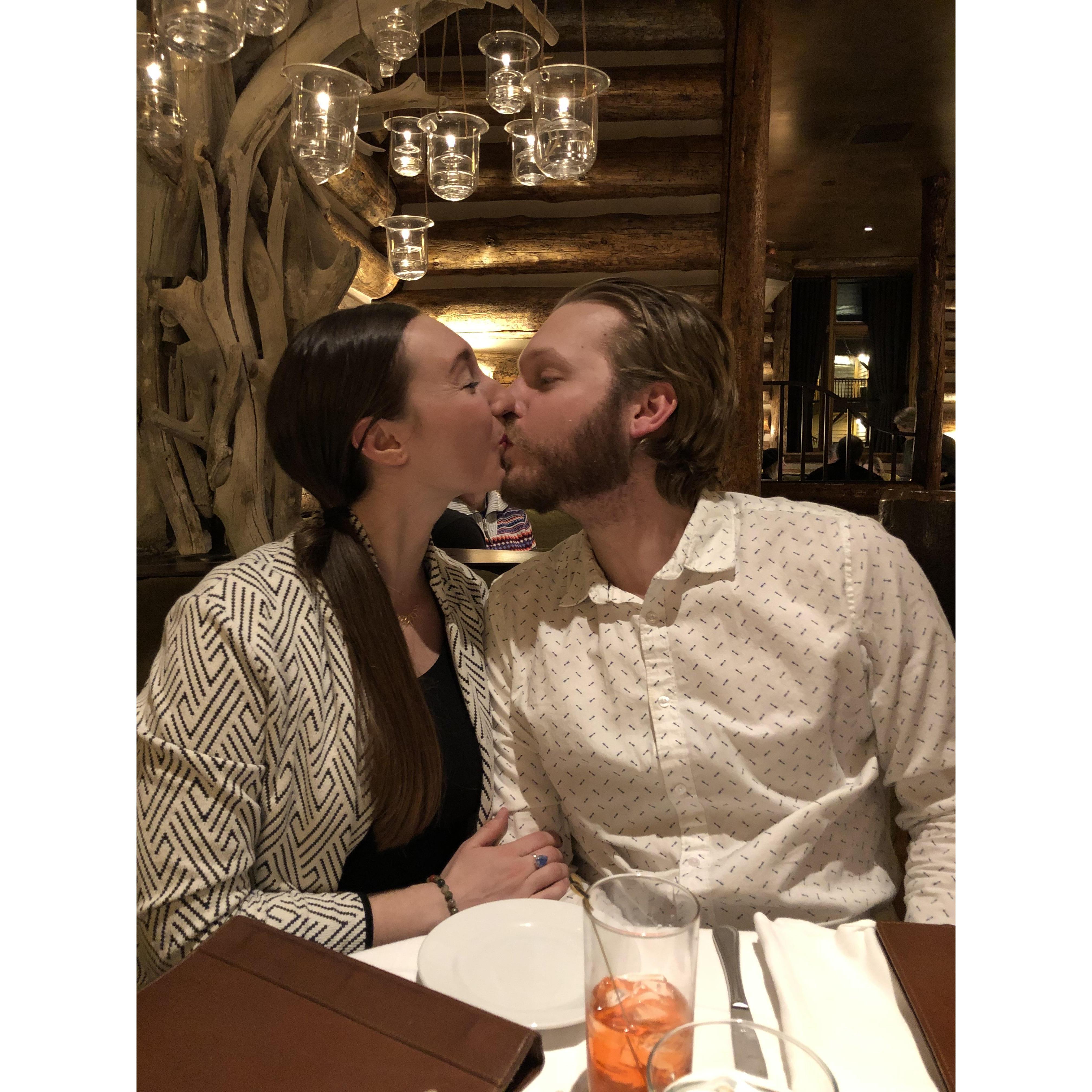 Her last meal before she said yes! - Snake River Grill