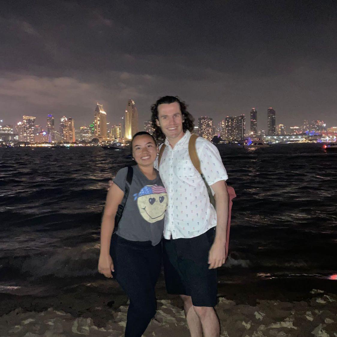 07/04/23 Here, we were on our second date watching the 4th of July fireworks in Coronado with some other friends. It was a night full of excitement, laughter, and great company!