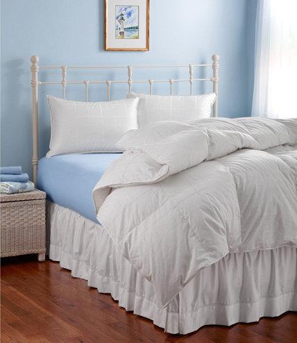 Sateen White Goose Down Comforter, Warm