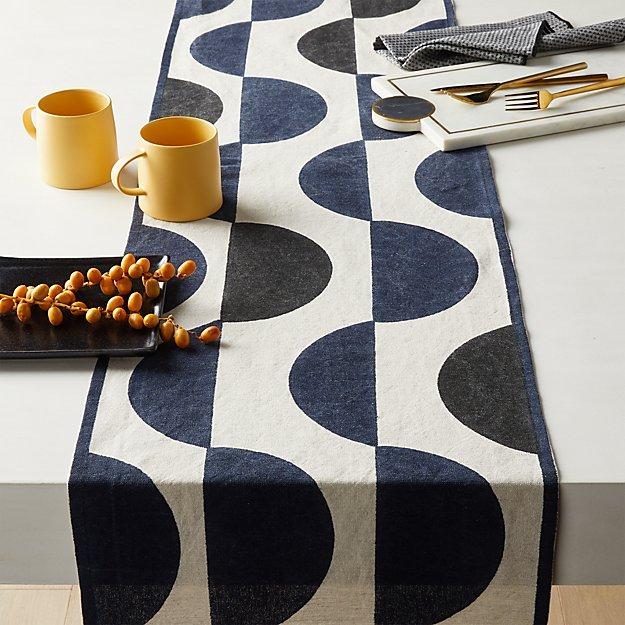 Waxing Block Print Table Runner 120"