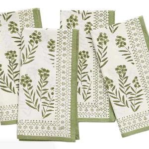 Phlox Green Napkin - Set of 4
