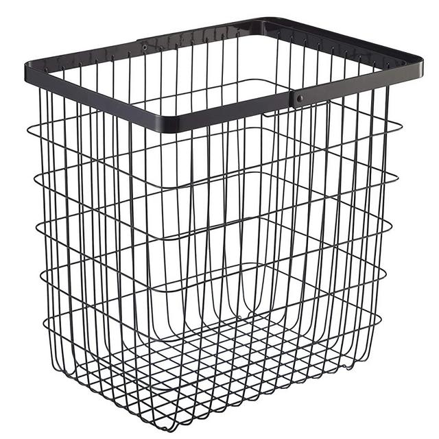 YAMAZAKI home 3163 Tower Laundry Basket-Storage Hamper, Black, Large