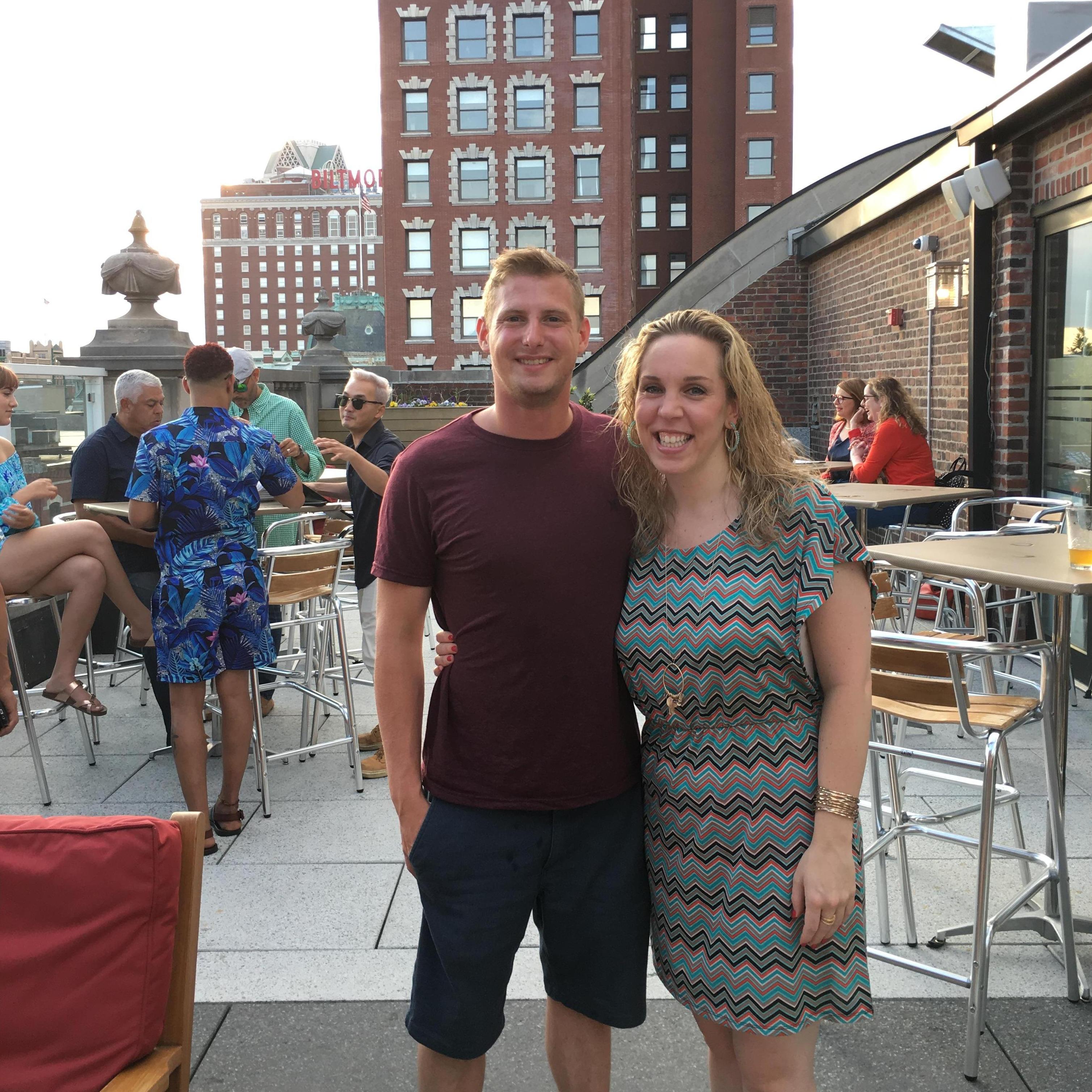 6 month Anniversary - at the roof top bar of the restaurant we had our first date :)