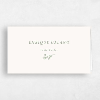 Bright Sage, Green Wedding Place Card - Miette