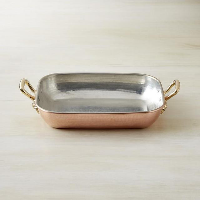 Ruffoni Historia Hammered Copper Roasting Pan with Artichoke Handle