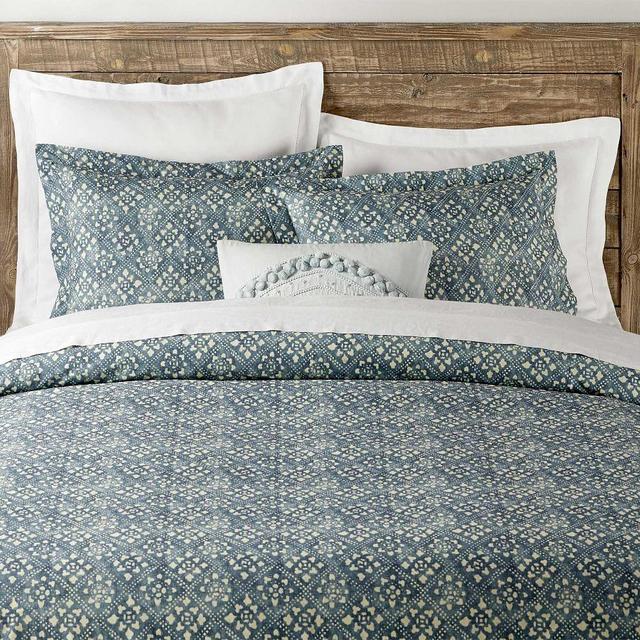 Leada Print Duvet Cover, Blue Multi, FullQueen