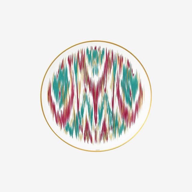 Hermes Voyage en Ikat dessert plate