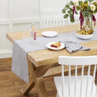 Gingham Fringe Table Runner