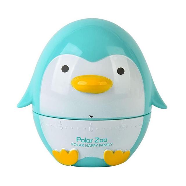 Golandstar Cute Cartoon Penguin Timers 60 Minutes Mechanical Kitchen Cooking Timer Clock Loud Alarm Counters Mini Size Manual Timer (Blue)