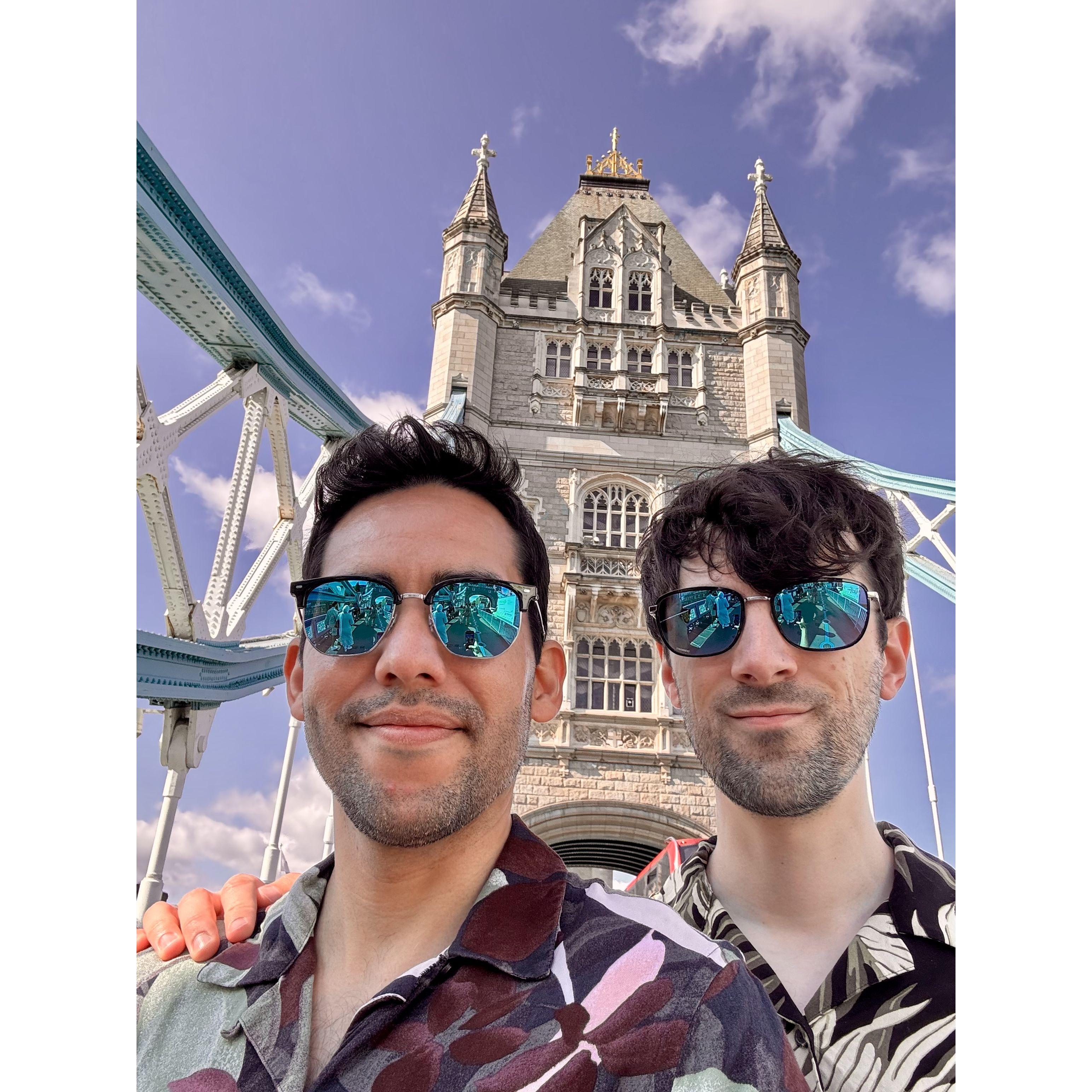 Diego loves taking pictures together with Steven—Steven does not love pictures, but loves Diego enough to allow him to photograph him!