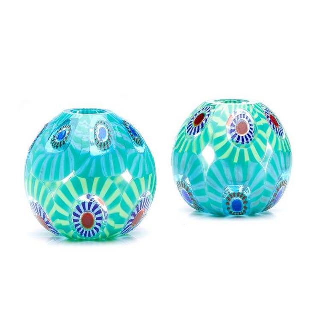 Formentello Set-Of-Two Murrine Glass Candle Holders