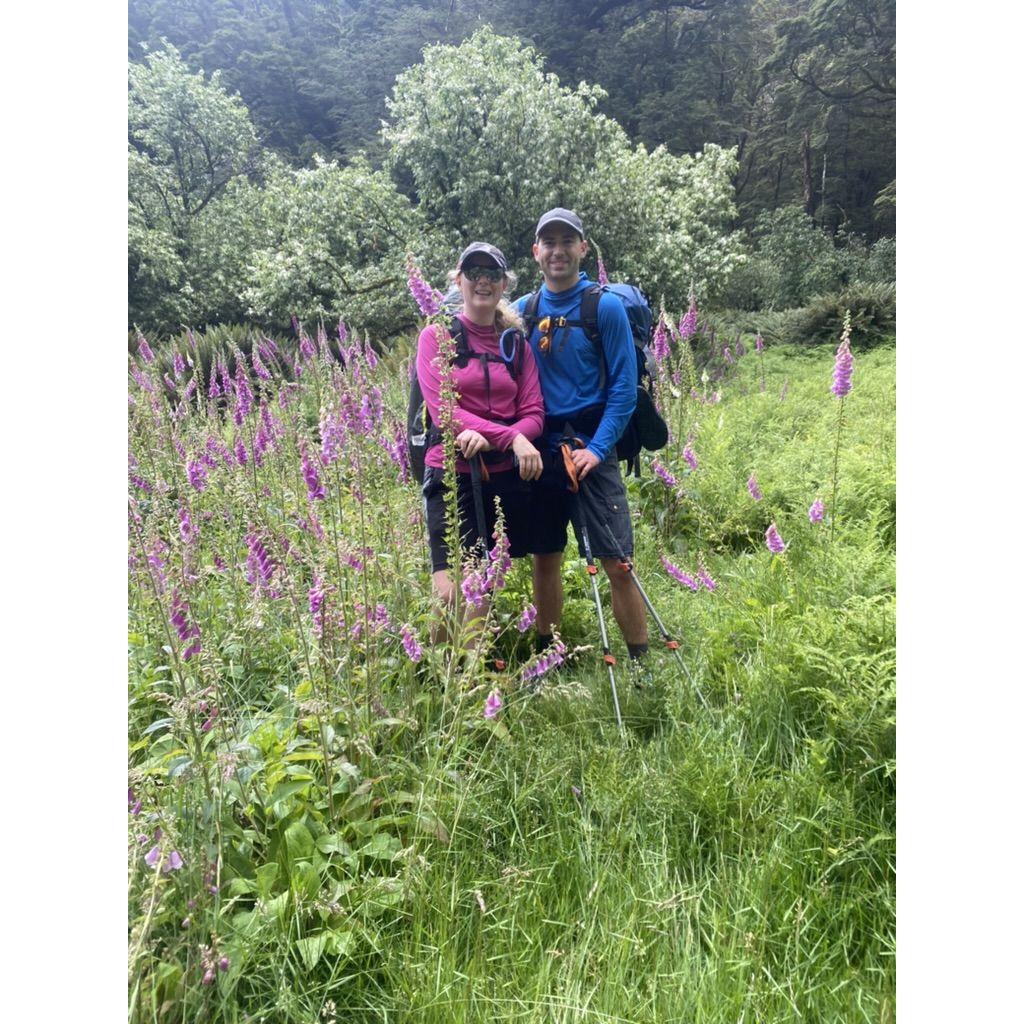Hiking in the flowers