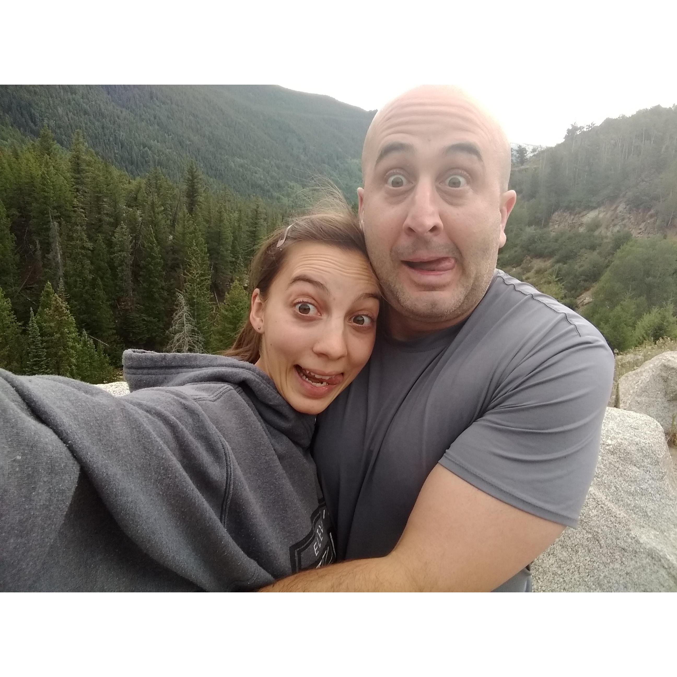 Being silly.