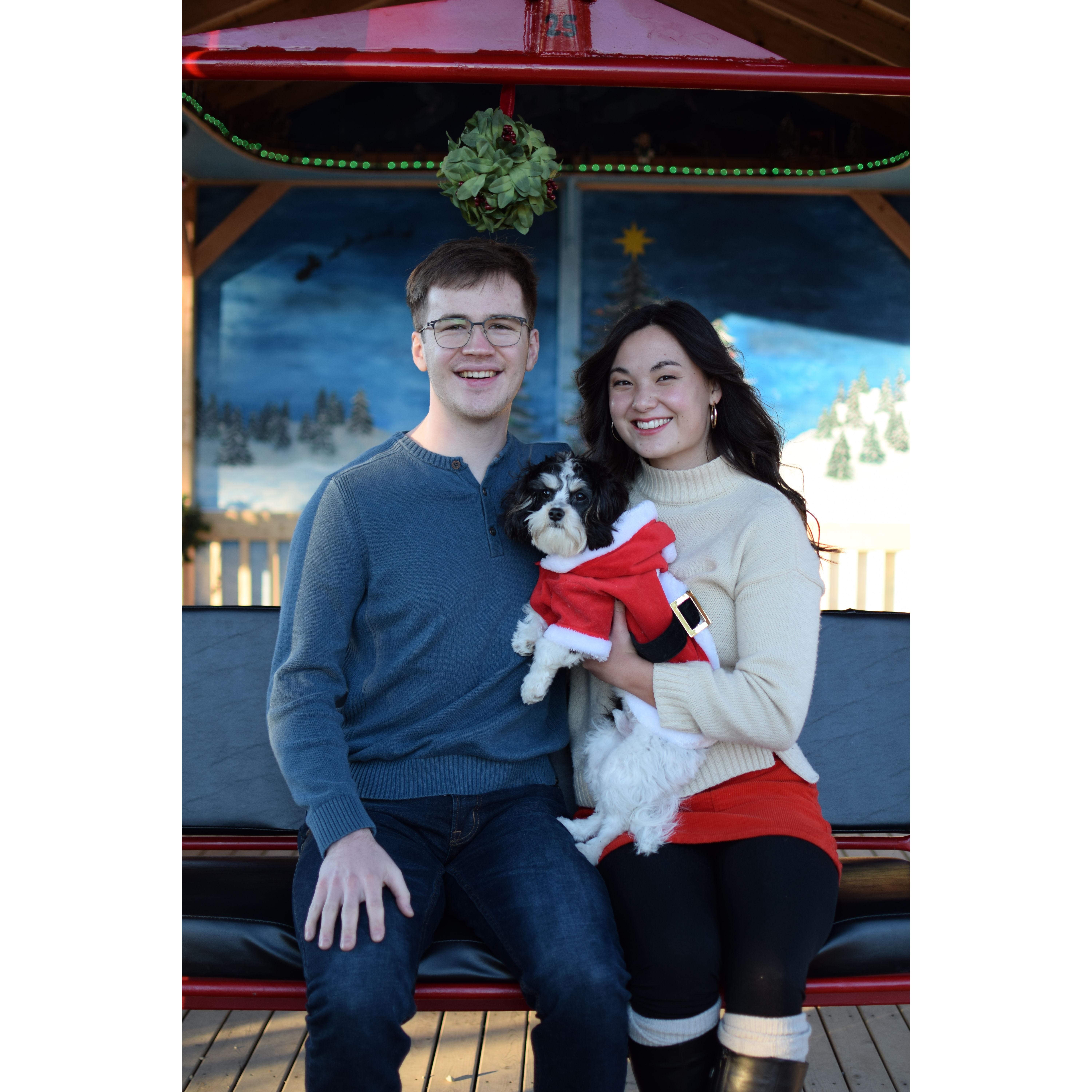Christmas photos in 2020 with Lilley family featuring baby Archie!