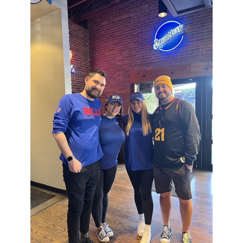 Sarah & Jake came to visit; Go Bills!