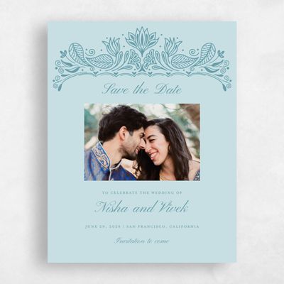 Iceberg, Blue Wedding Save the Date - Taneja Photo