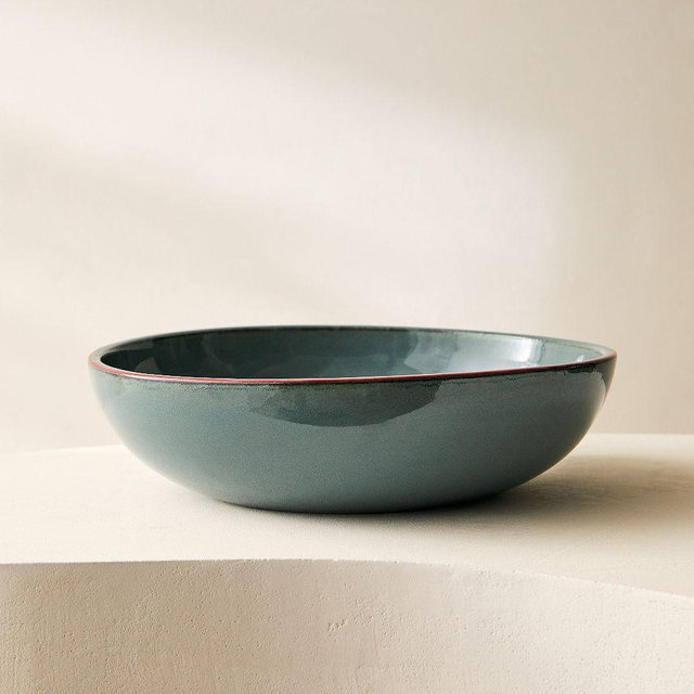 Maren Bowl, Blue/Red, Ceramic, 12.4"D