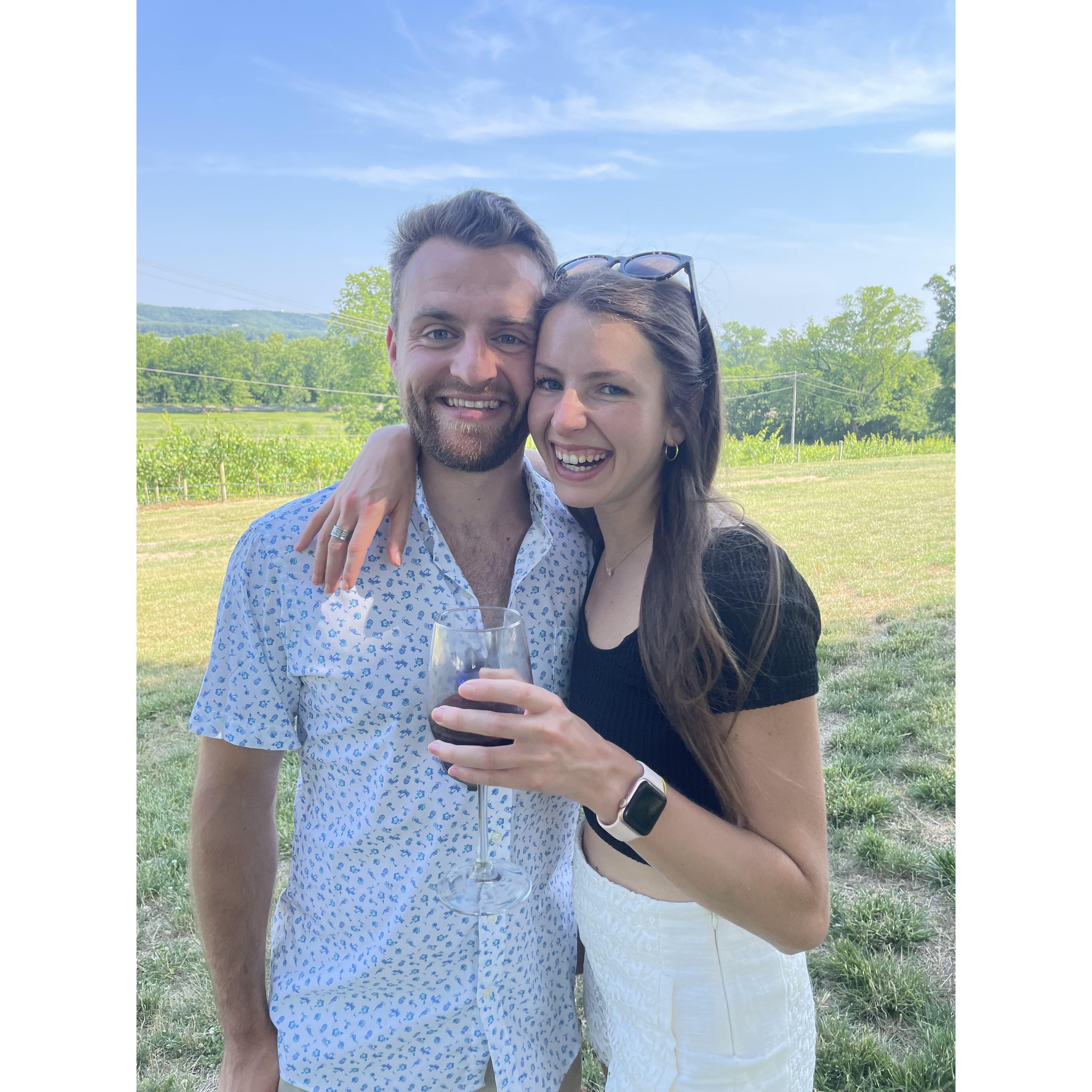 Sipping wine in Defiance, MO!